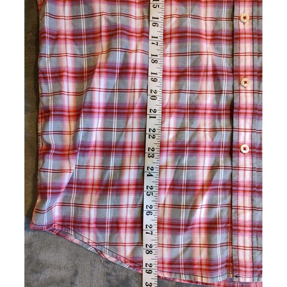 TOMMY BAHAMA Shirt Large Button Up Pink Plaid Long Sleeve Spring Easter Western - Picture 6 of 11